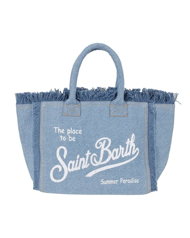 MC2 Saint Barth Colette frayed tote bag - Blau Blau