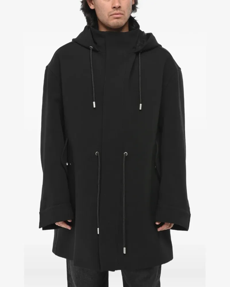 OFF-WHITE hooded drawstring-waist parka - Schwarz Schwarz