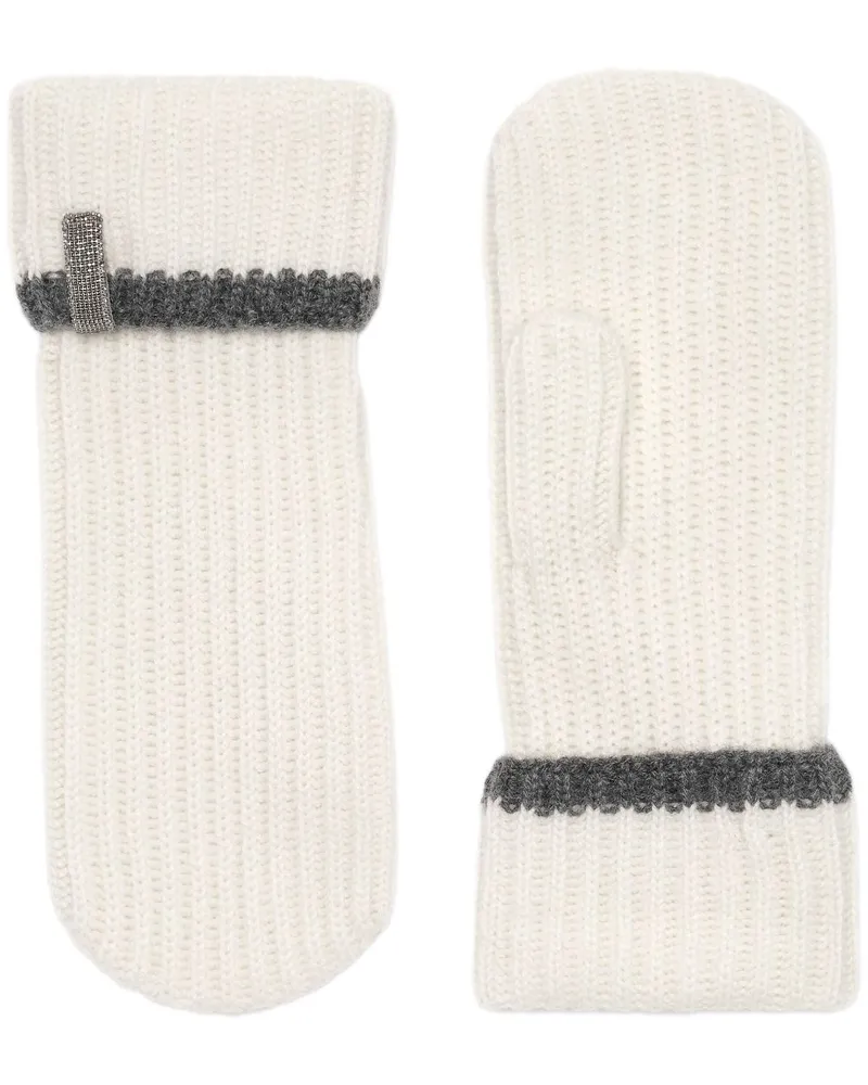Brunello Cucinelli Handschuhe aus Kaschmir - Weiß Weiß