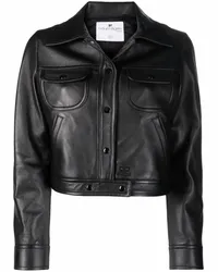 Courrèges Cropped-Lederjacke Schwarz