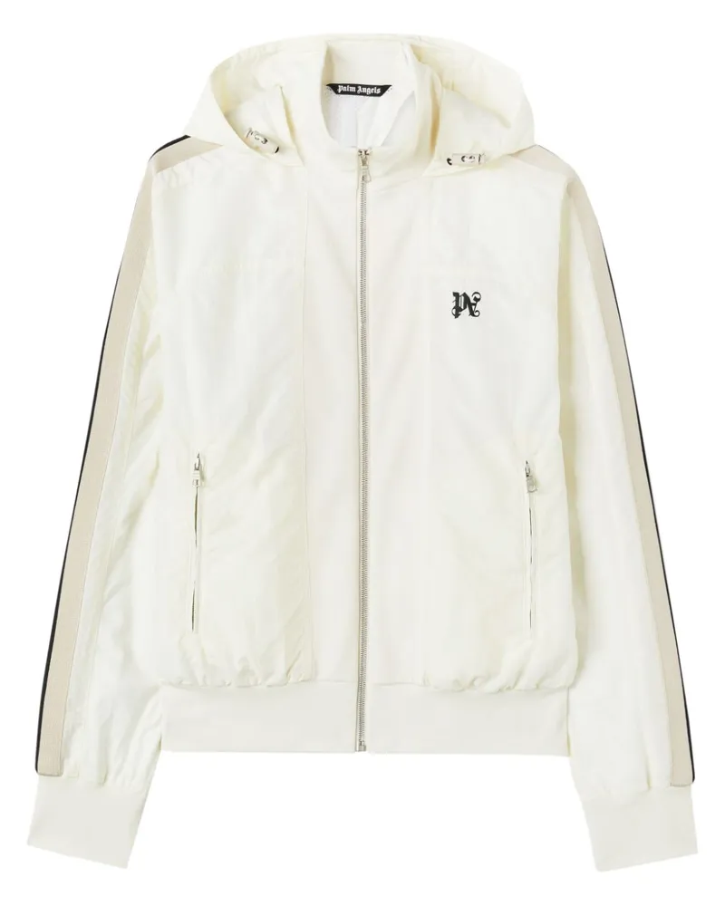 Palm Angels Sportjacke mit Monogramm-Stickerei - Weiß Weiß