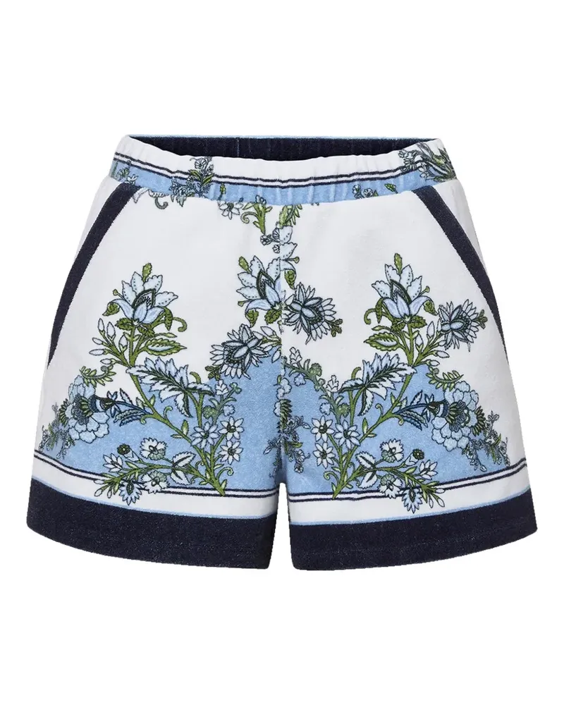 Veronica Beard Tijana floral-print shorts - Weiß Weiß