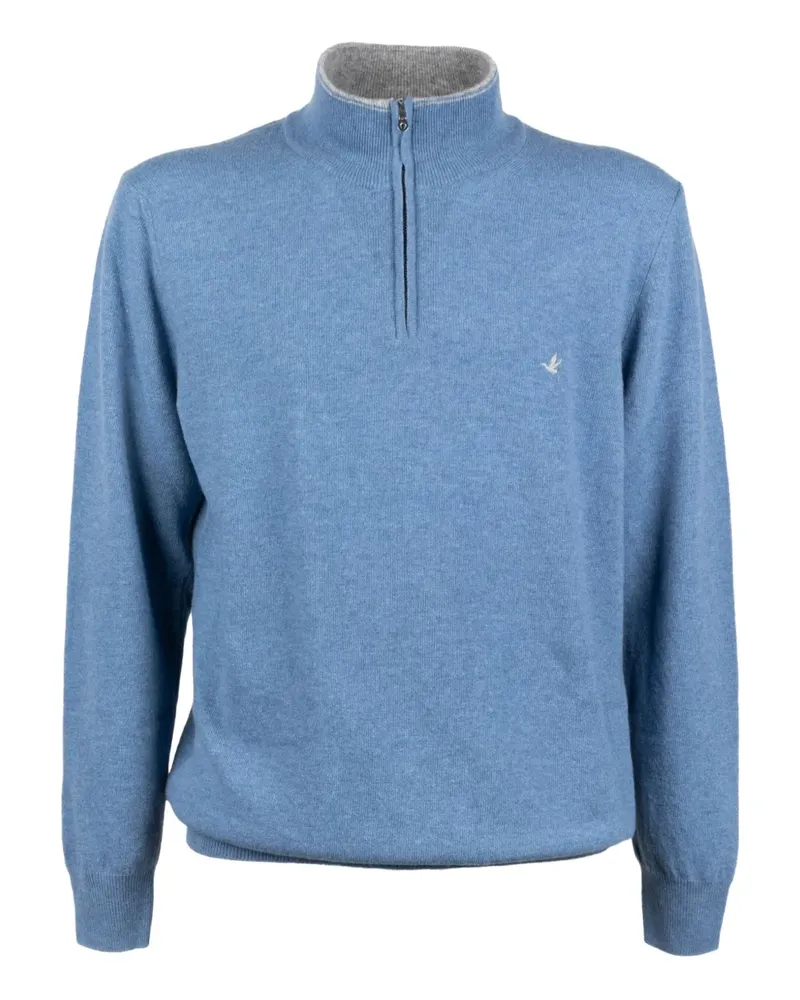 Brooksfield zip-neck sweatshirt - Blau Blau