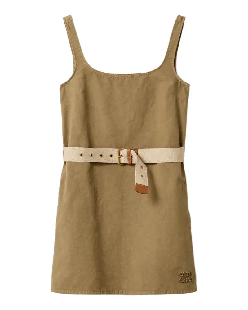 Miu Miu Minikleid mit U-Ausschnitt - Braun Braun