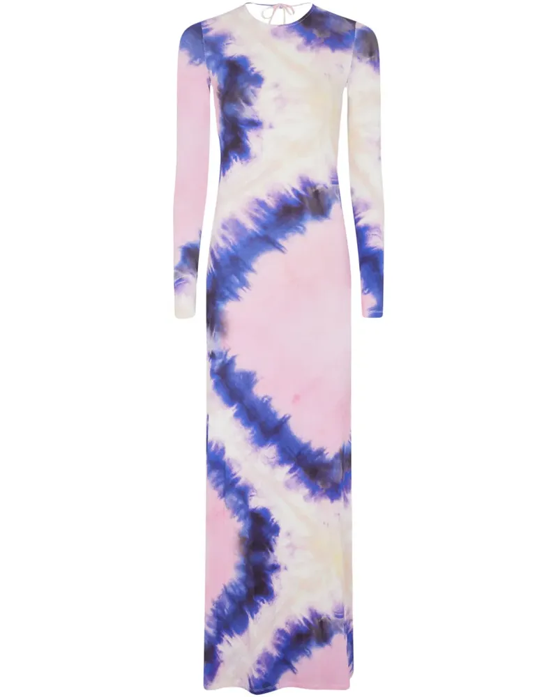 Paco Rabanne Kleid mit Batikmuster - Violett Violett