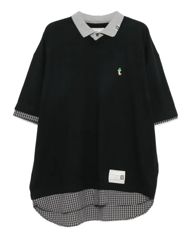 MIHARAYASUHIRO T-Shirt im Layering-Look - Schwarz Schwarz