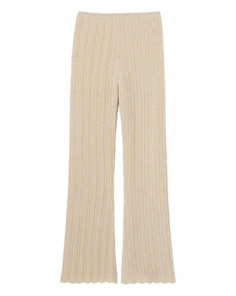 Claudie Pierlot Gehäkelte Hose mit weitem Bein - Nude Nude
