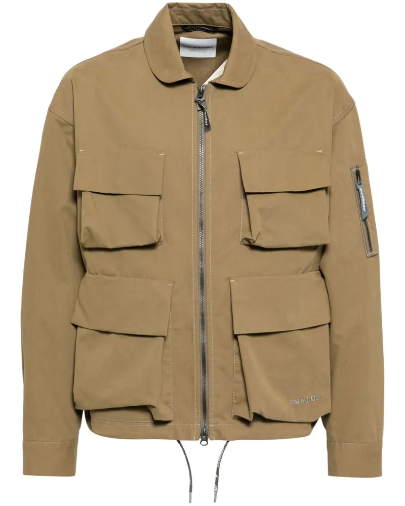 and wander Utility-Jacke aus Twill - Braun Braun