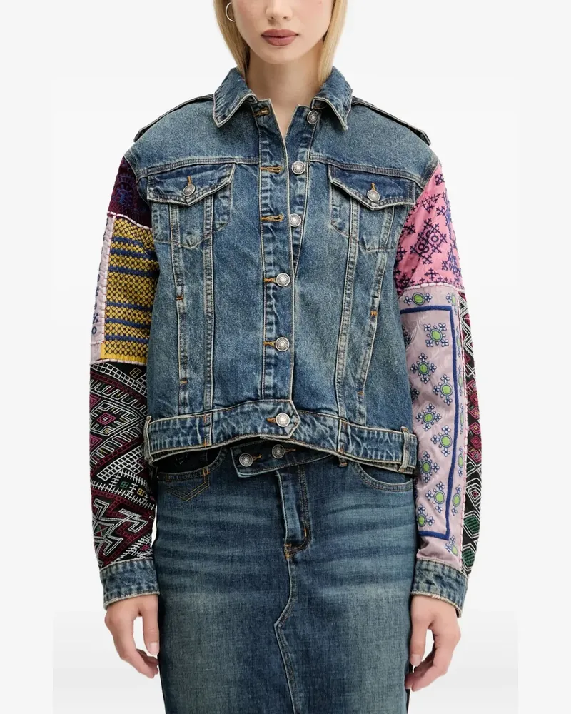 Desigual button denim jacket - Blau Blau