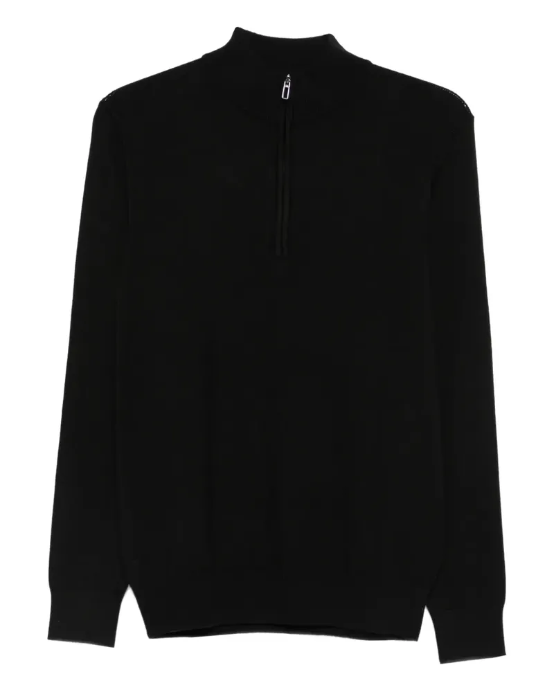 Diktat Rollkragenpullover mit Reißverschluss - Schwarz Schwarz