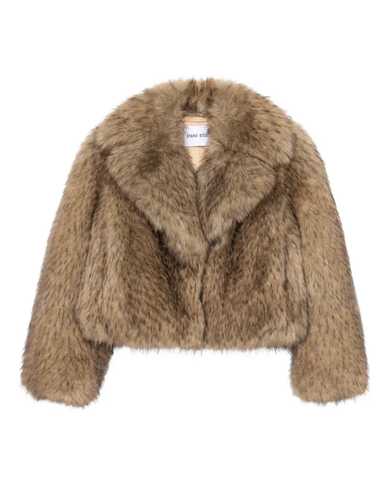 STAND faux-fur jacket - Braun Braun