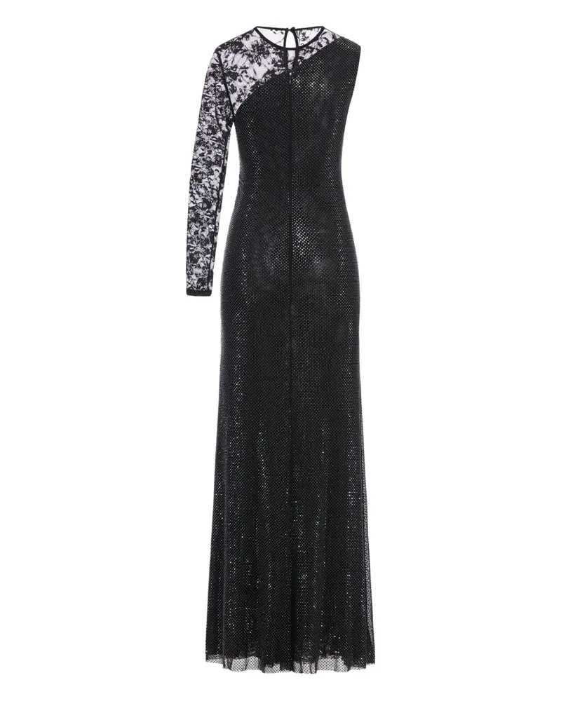 Self-Portrait Maxikleid mit Strass - Schwarz Schwarz