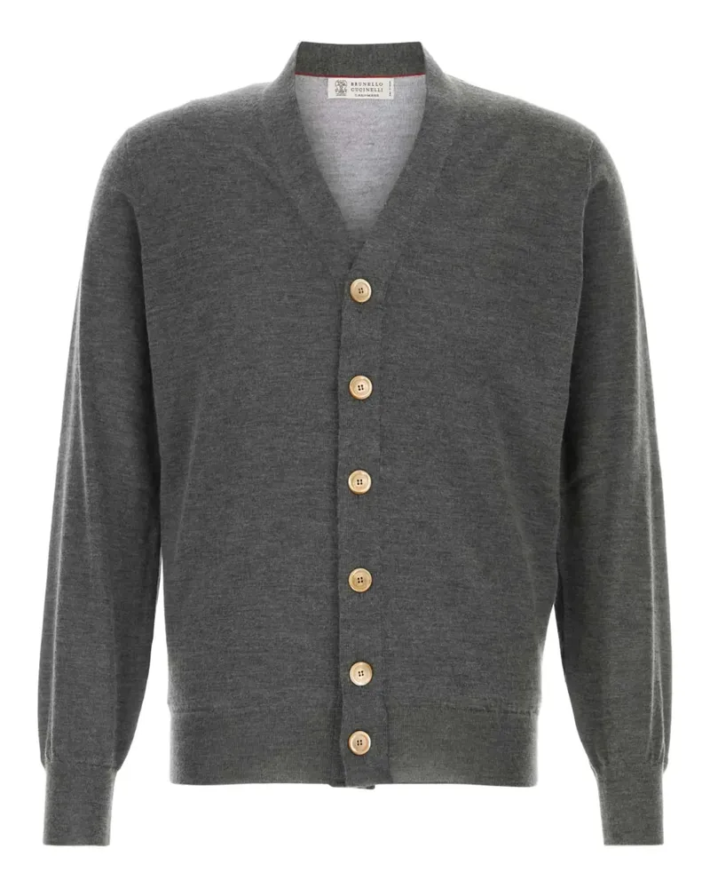 Brunello Cucinelli Geknöpfter Cardigan aus Kaschmir - Grau Grau
