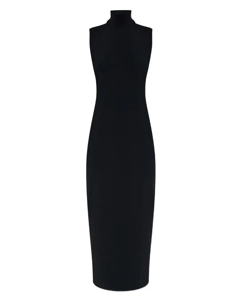 SPORTMAX Midikleid mit Stehkragen - Schwarz Schwarz