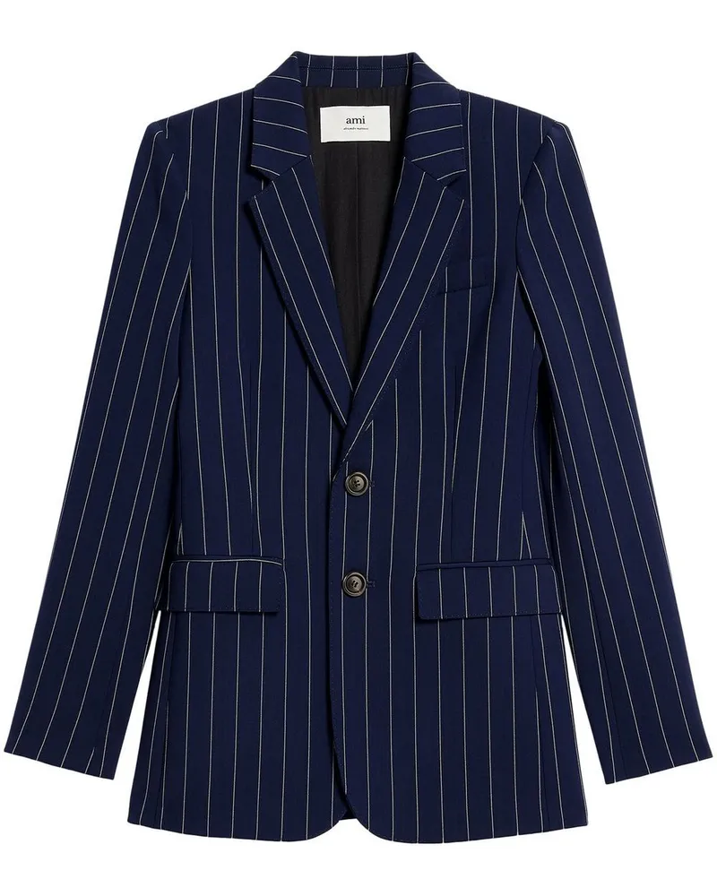 AMI Paris Gestreifter Blazer - Blau Blau