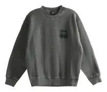 Sweatshirt mit Würfel-Print - Schwarz