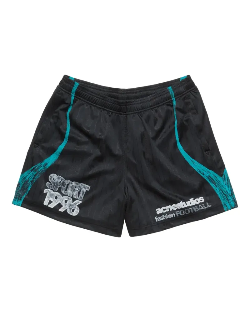 Acne Studios casual graphic shorts - Schwarz Schwarz