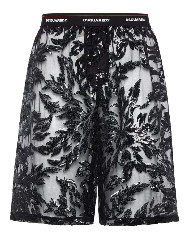 Dsquared2 sequinned shorts - Schwarz Schwarz