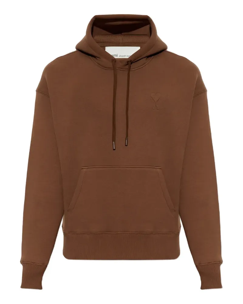 AMI Paris Ami de Coeur Hoodie mit Kordelzug - Braun Braun