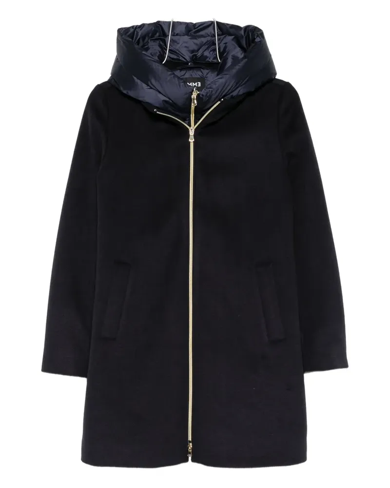 MARELLA Einreihiger Bacio Kapuzenmantel - Blau Blau