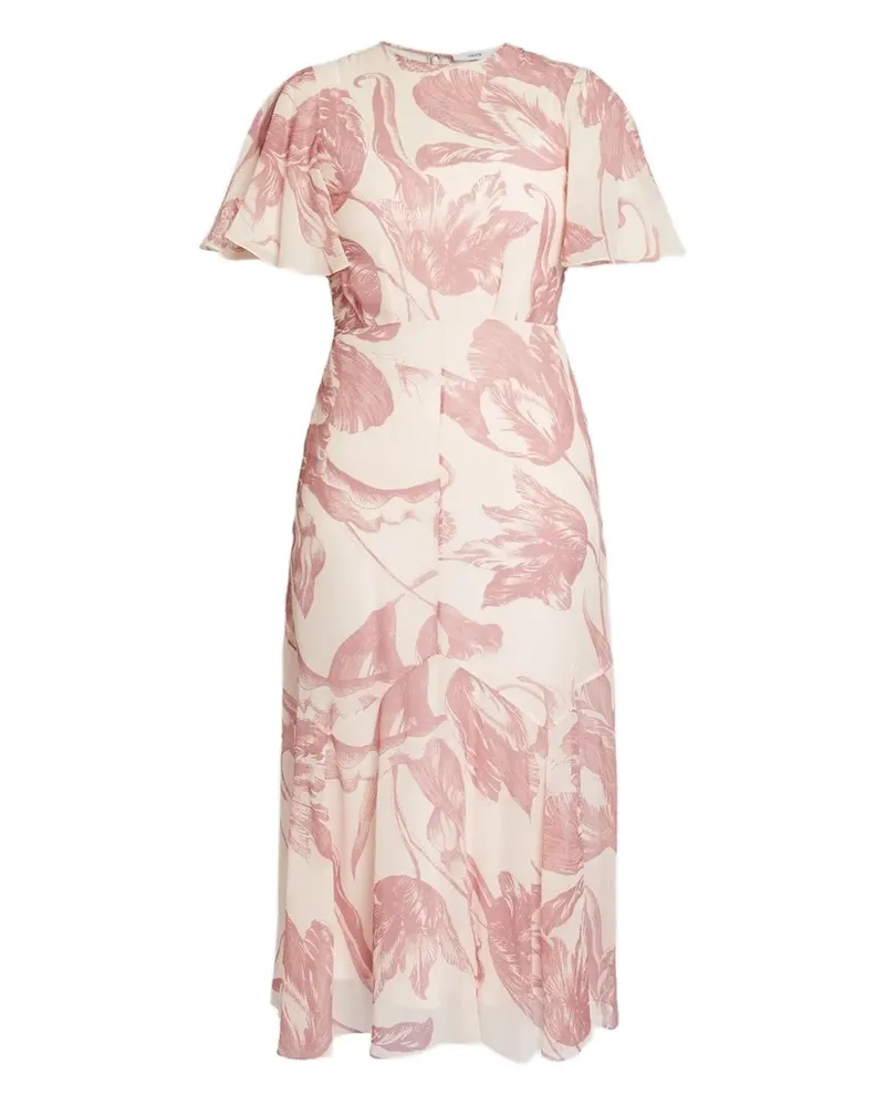 Erdem Midikleid mit Blumen-Print - Nude Nude