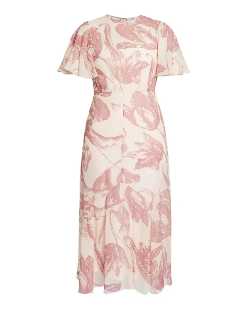 Erdem Midikleid mit Blumen-Print - Nude Nude