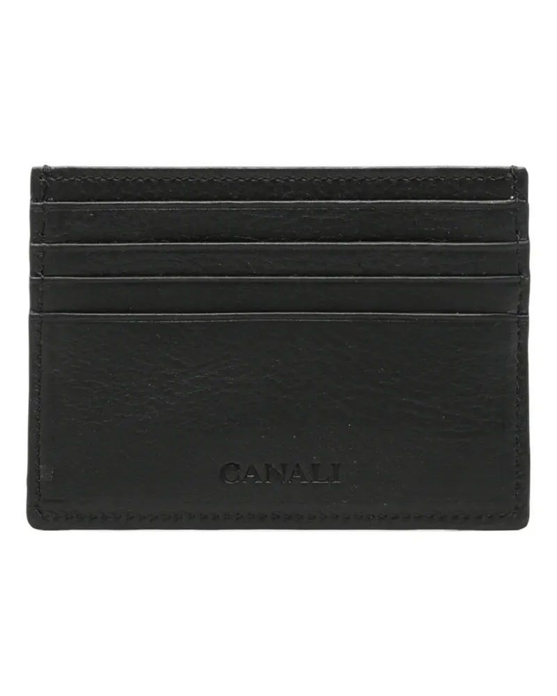 Canali leather card holder - Schwarz Schwarz