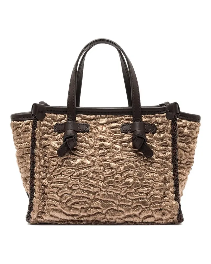 Gianni Chiarini Kleine Miss Marcella Tote Bag mit strukturiertem Finish - Nude Nude