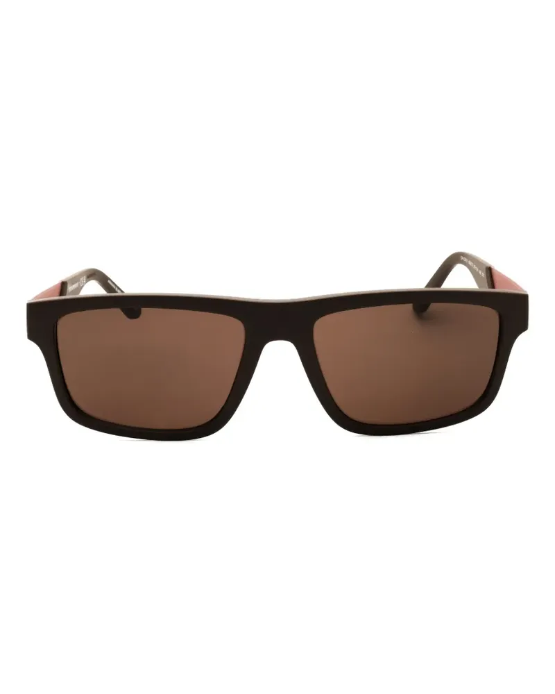 Emporio Armani rectangle-frame sunglasses - Schwarz Schwarz