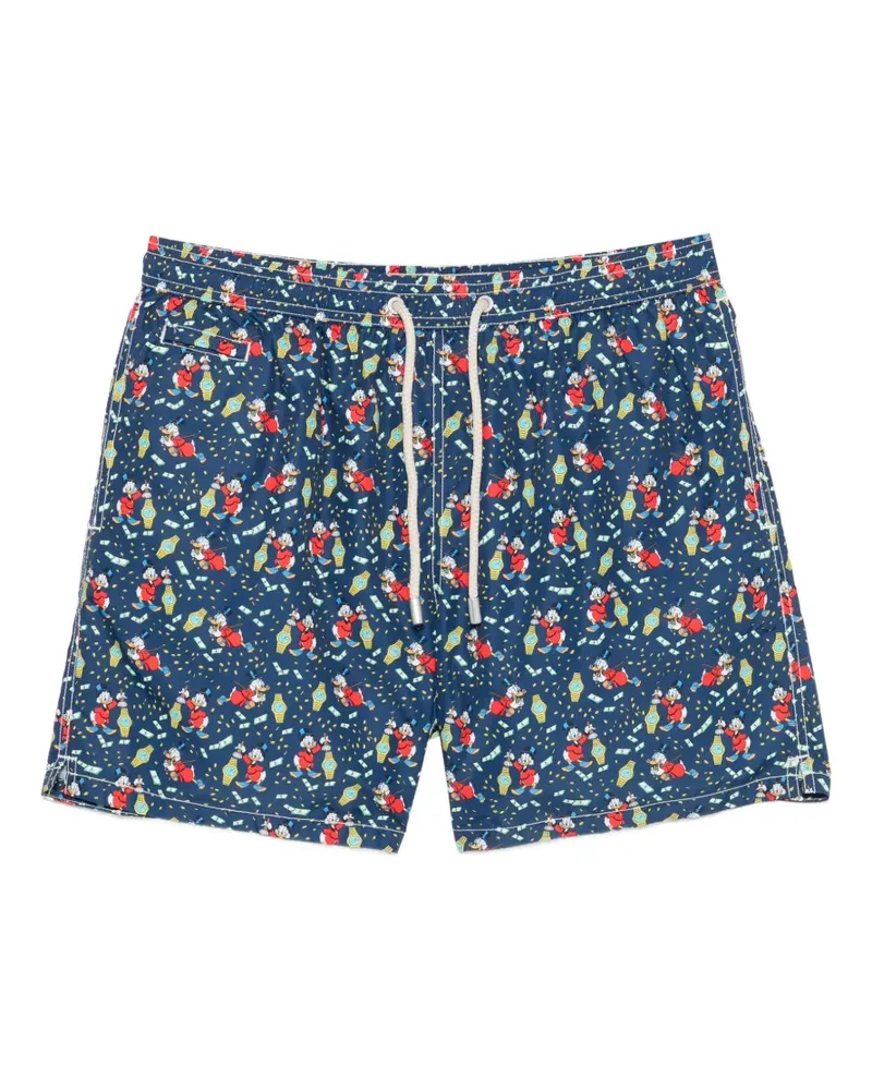 MC2 Saint Barth x Disney Scrooge McDuck-print swim shorts - Blau Blau