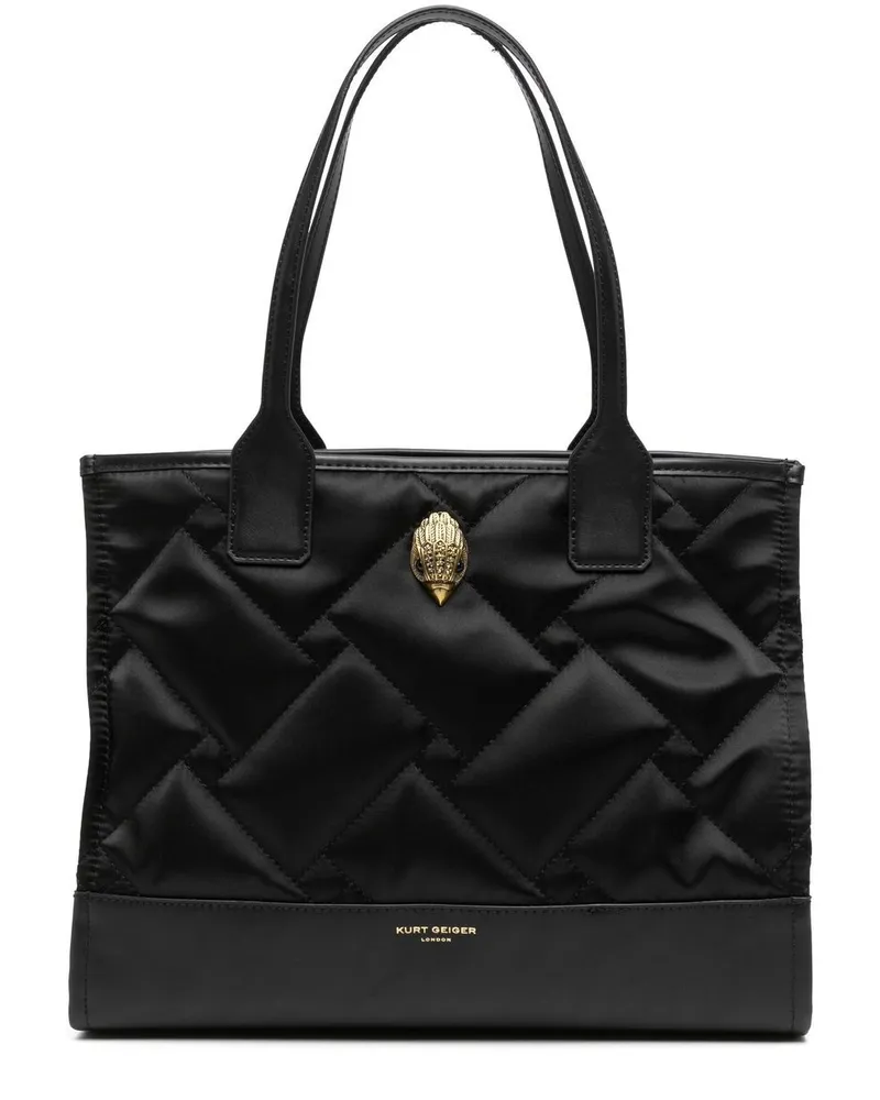 Kurt Geiger Gesteppter Shopper Schwarz