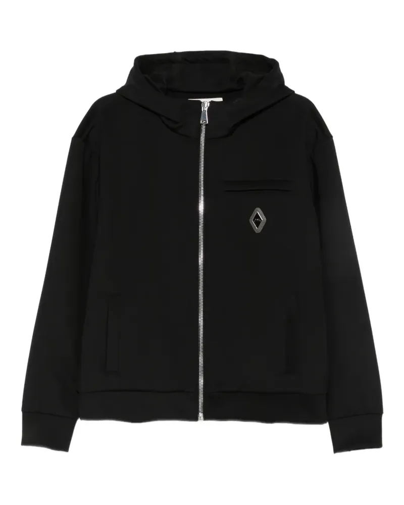 Yes London logo-plaque hoodie - Schwarz Schwarz