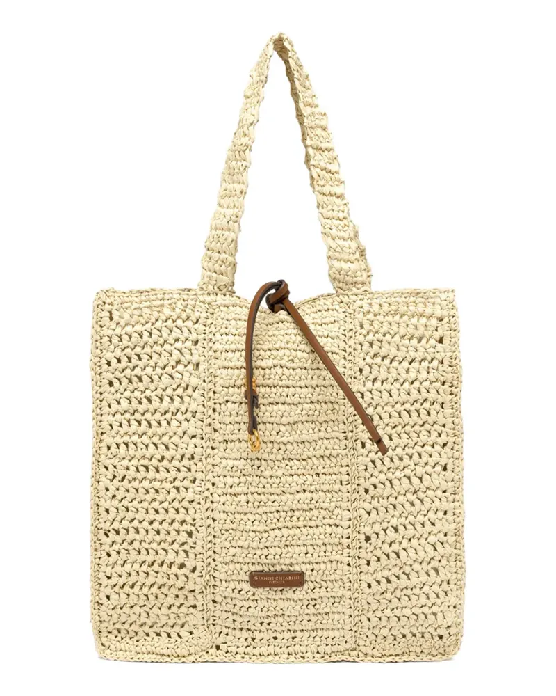 Gianni Chiarini Gewebte Nefeli Schultertasche - Nude Nude