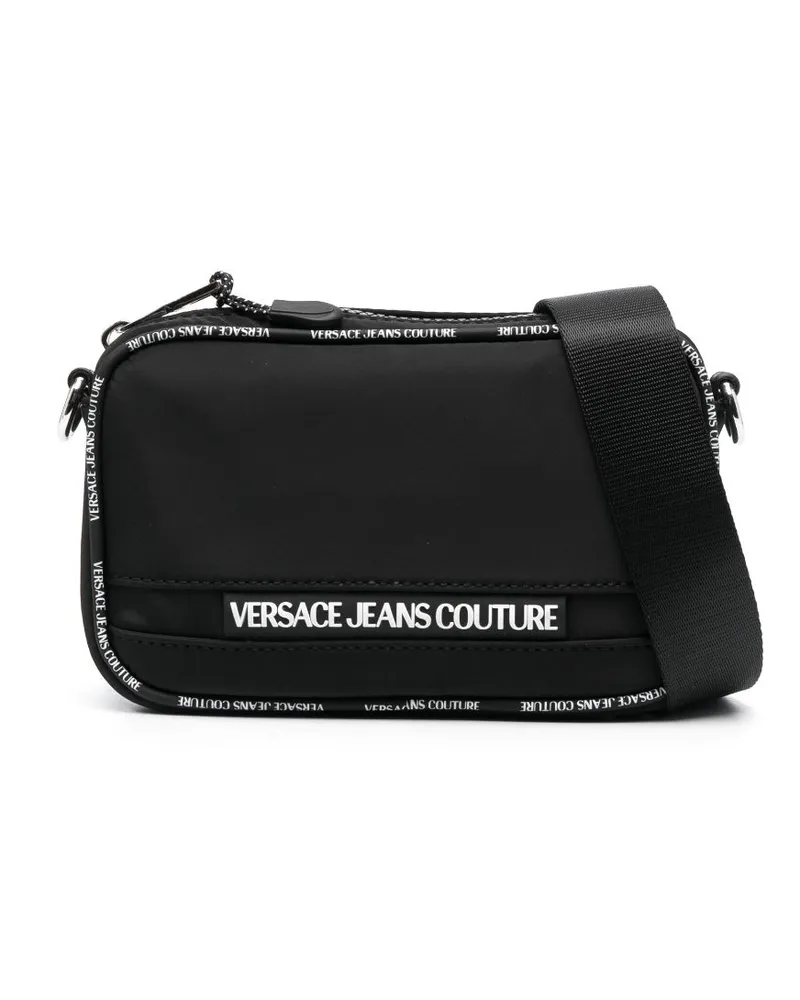 Versace Jeans Kuriertasche mit Logo-Prägung Schwarz