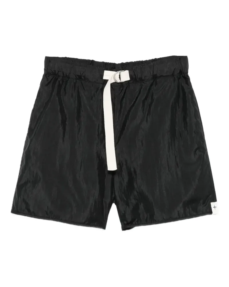 Jil Sander belted crinkled shorts - Schwarz Schwarz