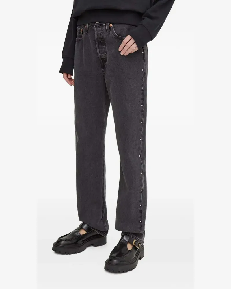 Levi's 501 Original Fit Jeans mit Nieten - Schwarz Schwarz
