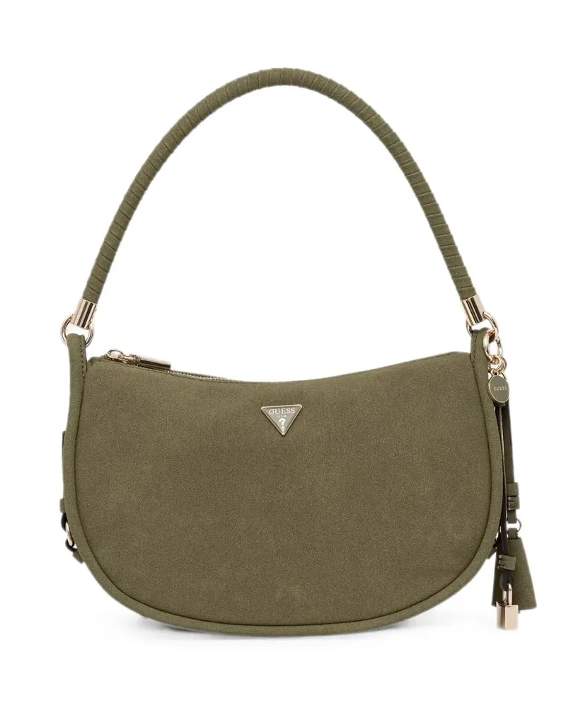 Guess Danya gebogener Tote Bag mit Logo-Schild - Grün Grün