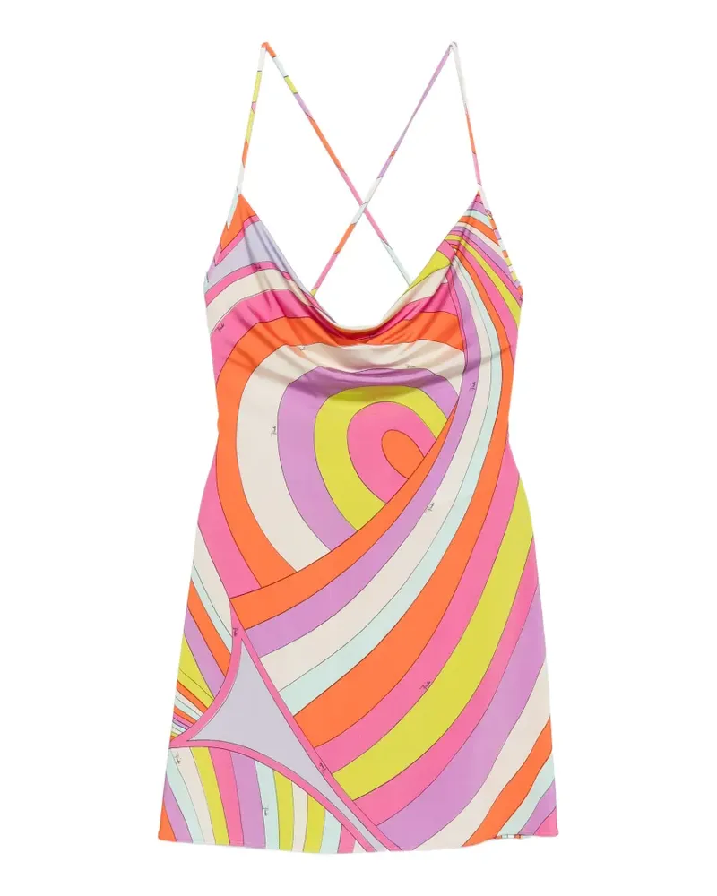Emilio Pucci Minikleid mit abstraktem Print - Rosa Rosa