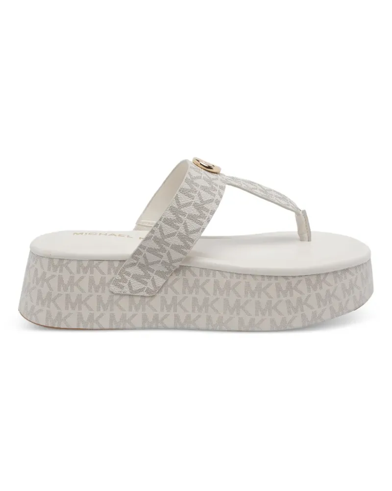 Michael Kors logo-detail round-toe sandals - Weiß Weiß