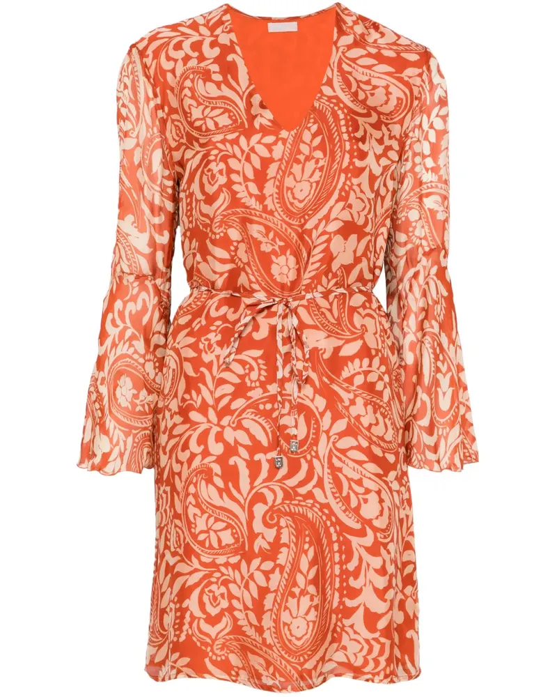 Liu Jo Minikleid mit Paisley-Print - Orange Orange