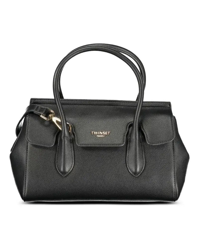 Twin-Set logo-lettering tote bag - Schwarz Schwarz