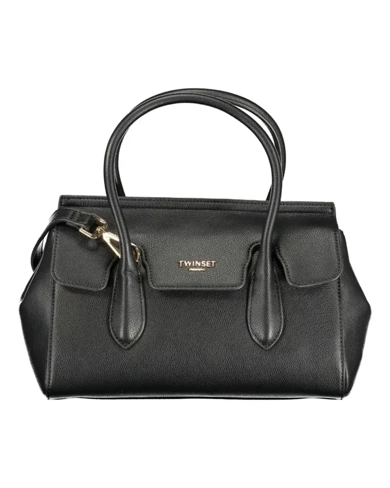 Twin-Set logo-lettering tote bag - Schwarz Schwarz