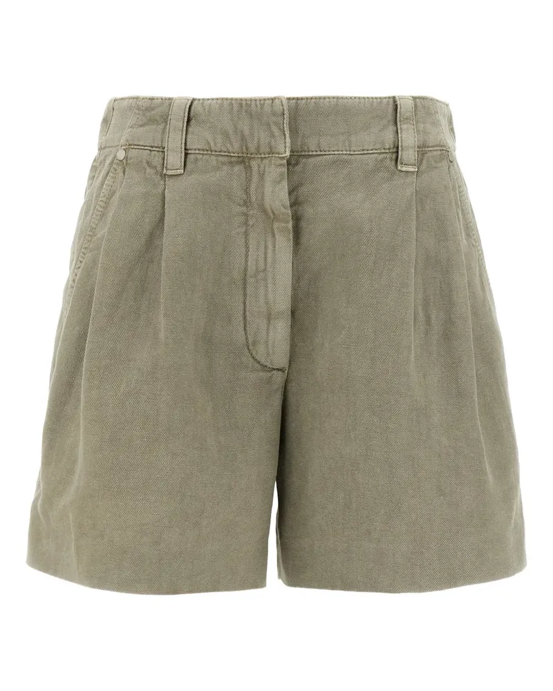 Brunello Cucinelli Shorts mit Faltendetail - Grün Grün