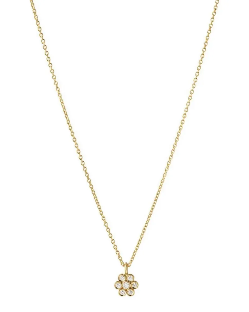 Sophie Bille Brahe 18kt Lily Fleur Simple Gelbgoldhalskette mit Diamanten Gold