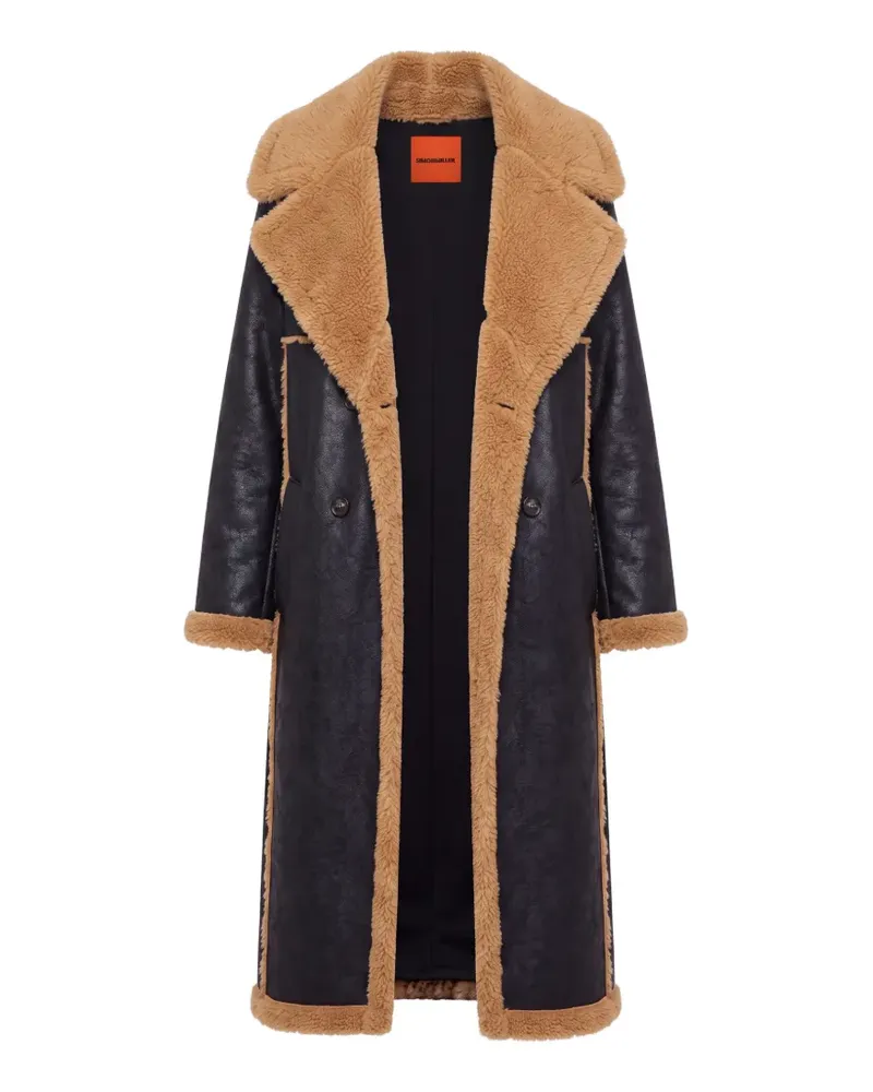 Simon Miller Jetz Mantel aus Faux Shearling - Schwarz Schwarz