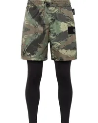 Philipp Plein Lauf-Shorts mit Camouflage-Print Schwarz