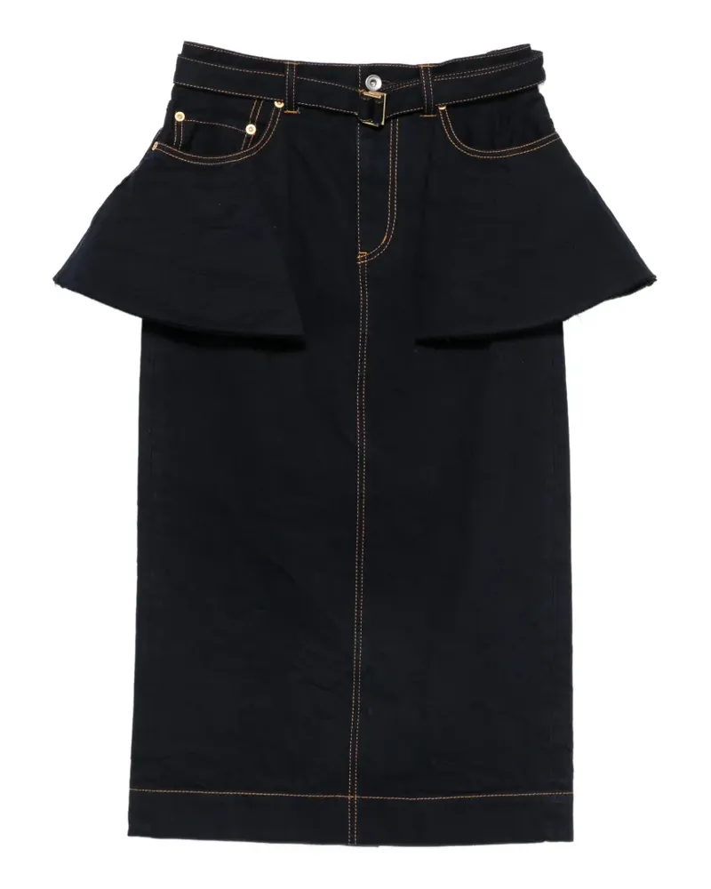 Sacai Rock mit Schößchen - Blau Blau