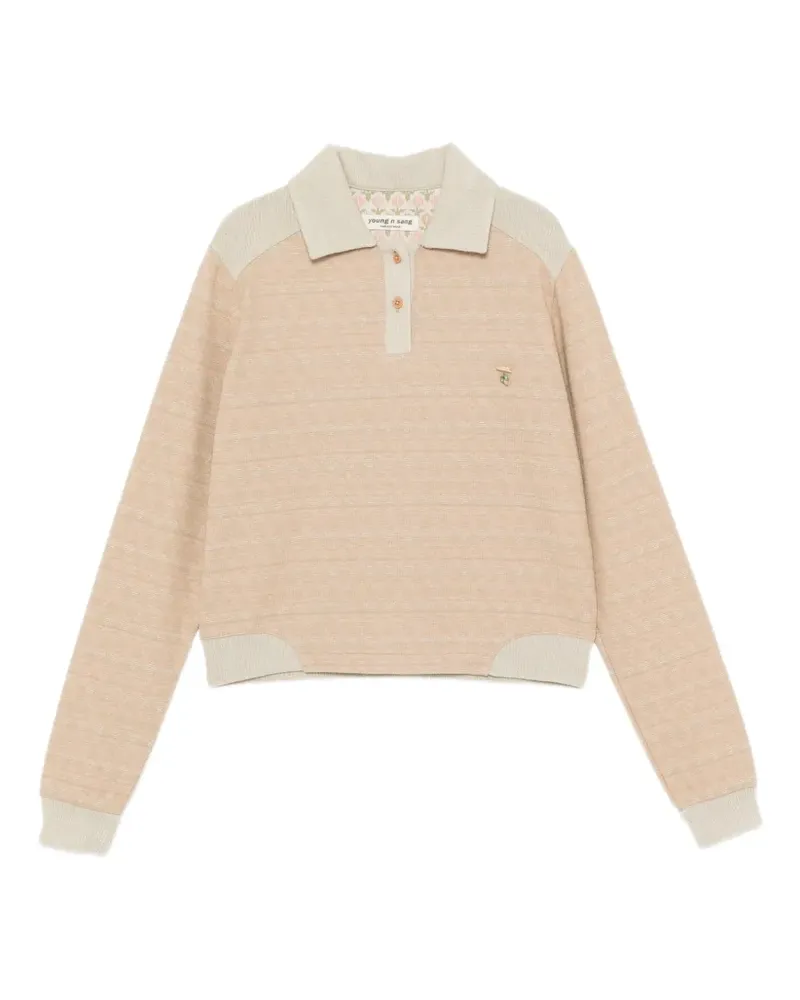 young n sang Poloshirt mit Perlen - Braun Braun