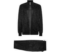 Jogginganzug mit Monogrammmuster - Schwarz