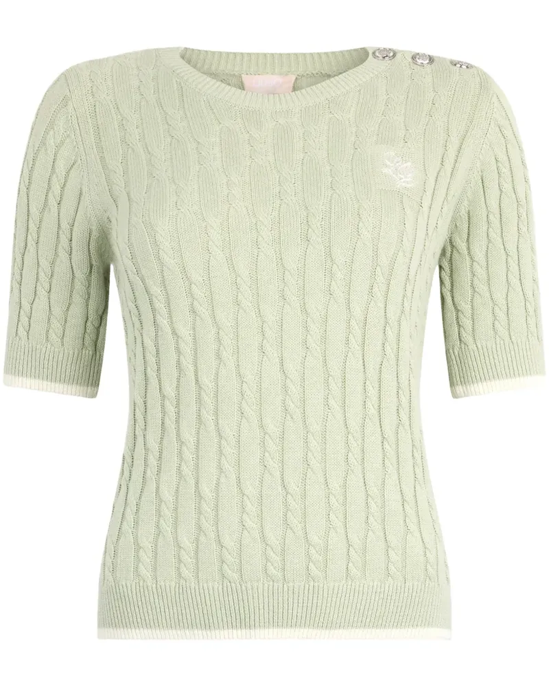 Liu Jo Gestricktes T-Shirt - Grün Grün